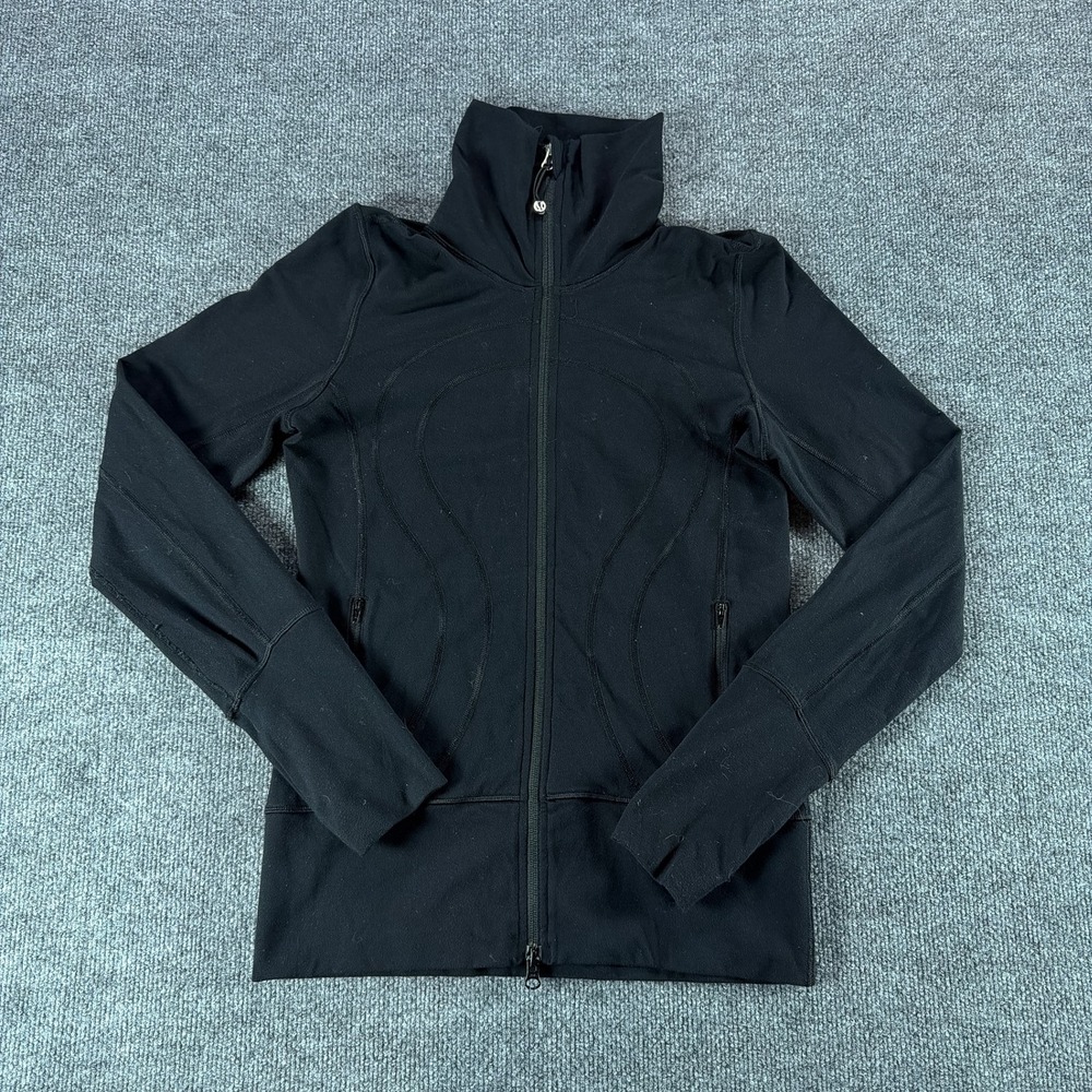 Lululemon Define Jacket Black Athleisure Zip Up Yoga Training Track Jacket‎ Sz 6
